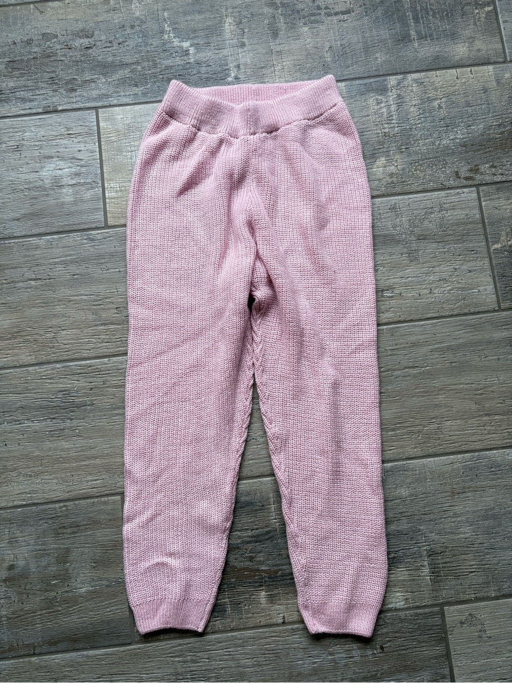 Boohoo Pale Pink Knit Joggers